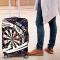 Personalized NZ Darts Luggage Cover Paua Shell Maori Koru Whakairo - Purple - Aussie Hoodie