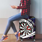 Personalized NZ Darts Luggage Cover Paua Shell Maori Koru Whakairo - Purple - Aussie Hoodie