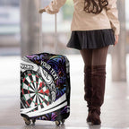Personalized NZ Darts Luggage Cover Paua Shell Maori Koru Whakairo - Purple - Aussie Hoodie