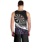 Personalized NZ Darts Men Tank Top Paua Shell Maori Koru Whakairo - Purple - Aussie Hoodie
