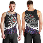 Personalized NZ Darts Men Tank Top Paua Shell Maori Koru Whakairo - Purple - Aussie Hoodie