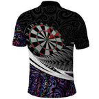 Personalized NZ Darts Polo Shirt Paua Shell Maori Koru Whakairo - Purple - Aussie Hoodie