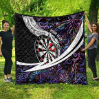 Personalized NZ Darts Quilt Paua Shell Maori Koru Whakairo - Purple - Aussie Hoodie