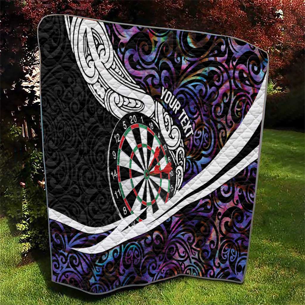 Personalized NZ Darts Quilt Paua Shell Maori Koru Whakairo - Purple - Aussie Hoodie