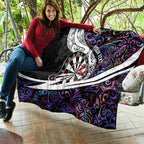 Personalized NZ Darts Quilt Paua Shell Maori Koru Whakairo - Purple - Aussie Hoodie