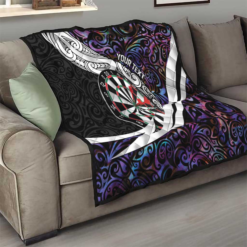 Personalized NZ Darts Quilt Paua Shell Maori Koru Whakairo - Purple - Aussie Hoodie