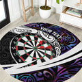Personalized NZ Darts Round Carpet Paua Shell Maori Koru Whakairo - Purple - Aussie Hoodie