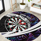 Personalized NZ Darts Round Carpet Paua Shell Maori Koru Whakairo - Purple - Aussie Hoodie