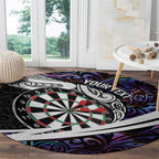 Personalized NZ Darts Round Carpet Paua Shell Maori Koru Whakairo - Purple - Aussie Hoodie