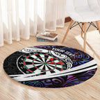 Personalized NZ Darts Round Carpet Paua Shell Maori Koru Whakairo - Purple - Aussie Hoodie