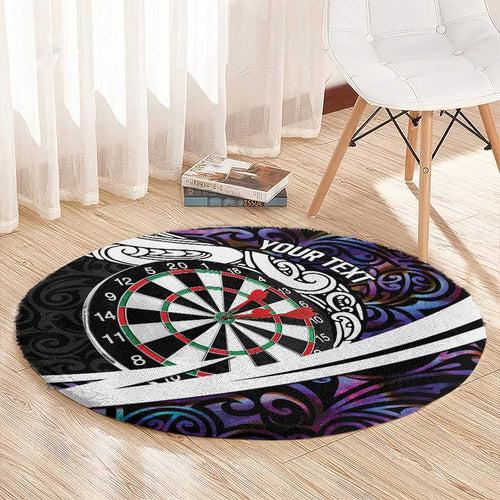 Personalized NZ Darts Round Carpet Paua Shell Maori Koru Whakairo - Purple - Aussie Hoodie