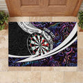 Personalized NZ Darts Rubber Doormat Paua Shell Maori Koru Whakairo - Purple - Aussie Hoodie