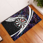 Personalized NZ Darts Rubber Doormat Paua Shell Maori Koru Whakairo - Purple - Aussie Hoodie