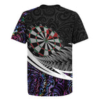 Personalized NZ Darts Rugby Jersey Paua Shell Maori Koru Whakairo - Purple - Aussie Hoodie