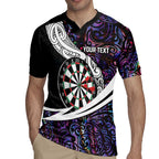 Personalized NZ Darts Rugby Jersey Paua Shell Maori Koru Whakairo - Purple - Aussie Hoodie