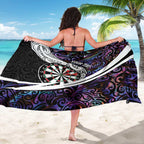 Personalized NZ Darts Sarong Paua Shell Maori Koru Whakairo - Purple - Aussie Hoodie