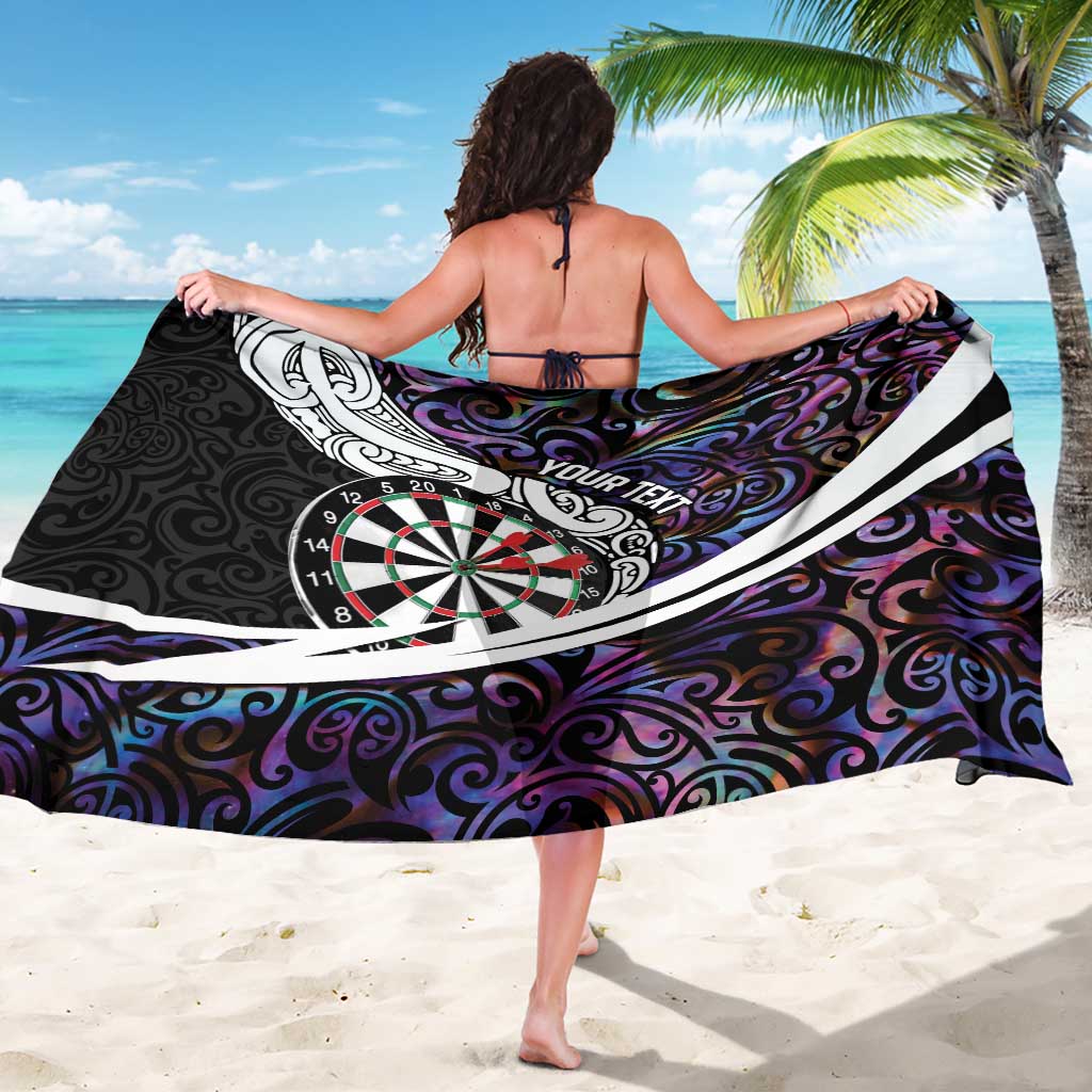 Personalized NZ Darts Sarong Paua Shell Maori Koru Whakairo - Purple - Aussie Hoodie