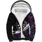 Personalized NZ Darts Sherpa Hoodie Paua Shell Maori Koru Whakairo - Purple - Aussie Hoodie