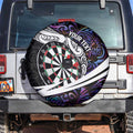 Personalized NZ Darts Spare Tire Cover Paua Shell Maori Koru Whakairo - Purple - Aussie Hoodie