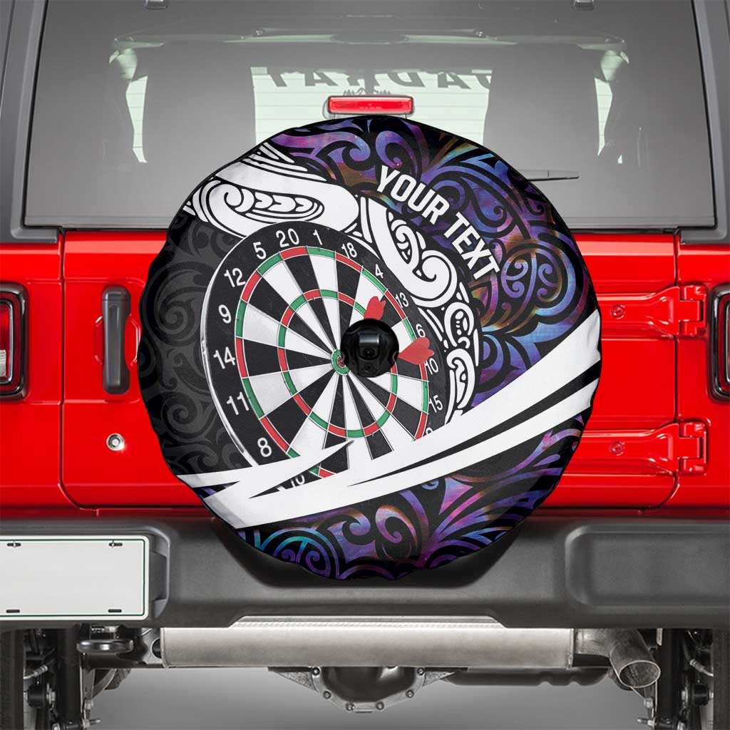 Personalized NZ Darts Spare Tire Cover Paua Shell Maori Koru Whakairo - Purple - Aussie Hoodie