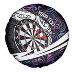 Personalized NZ Darts Spare Tire Cover Paua Shell Maori Koru Whakairo - Purple - Aussie Hoodie