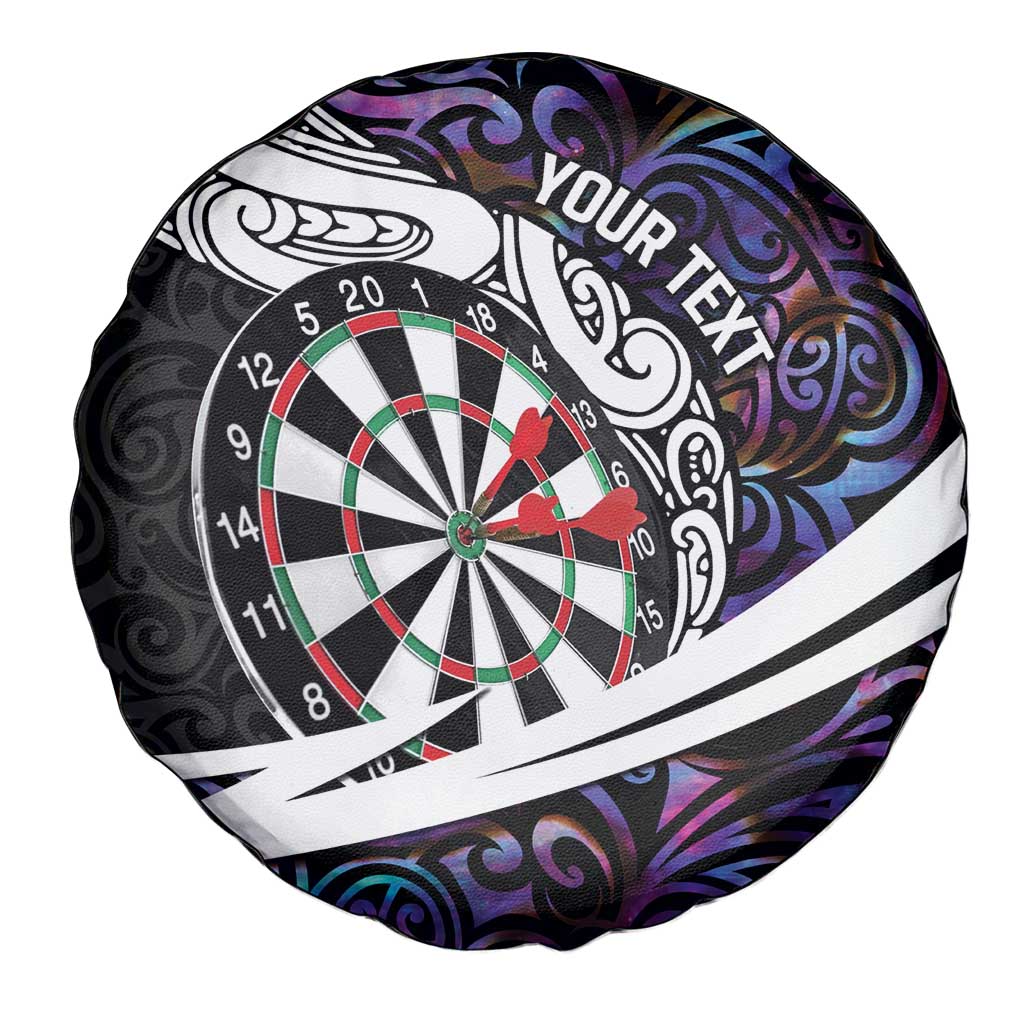 Personalized NZ Darts Spare Tire Cover Paua Shell Maori Koru Whakairo - Purple - Aussie Hoodie