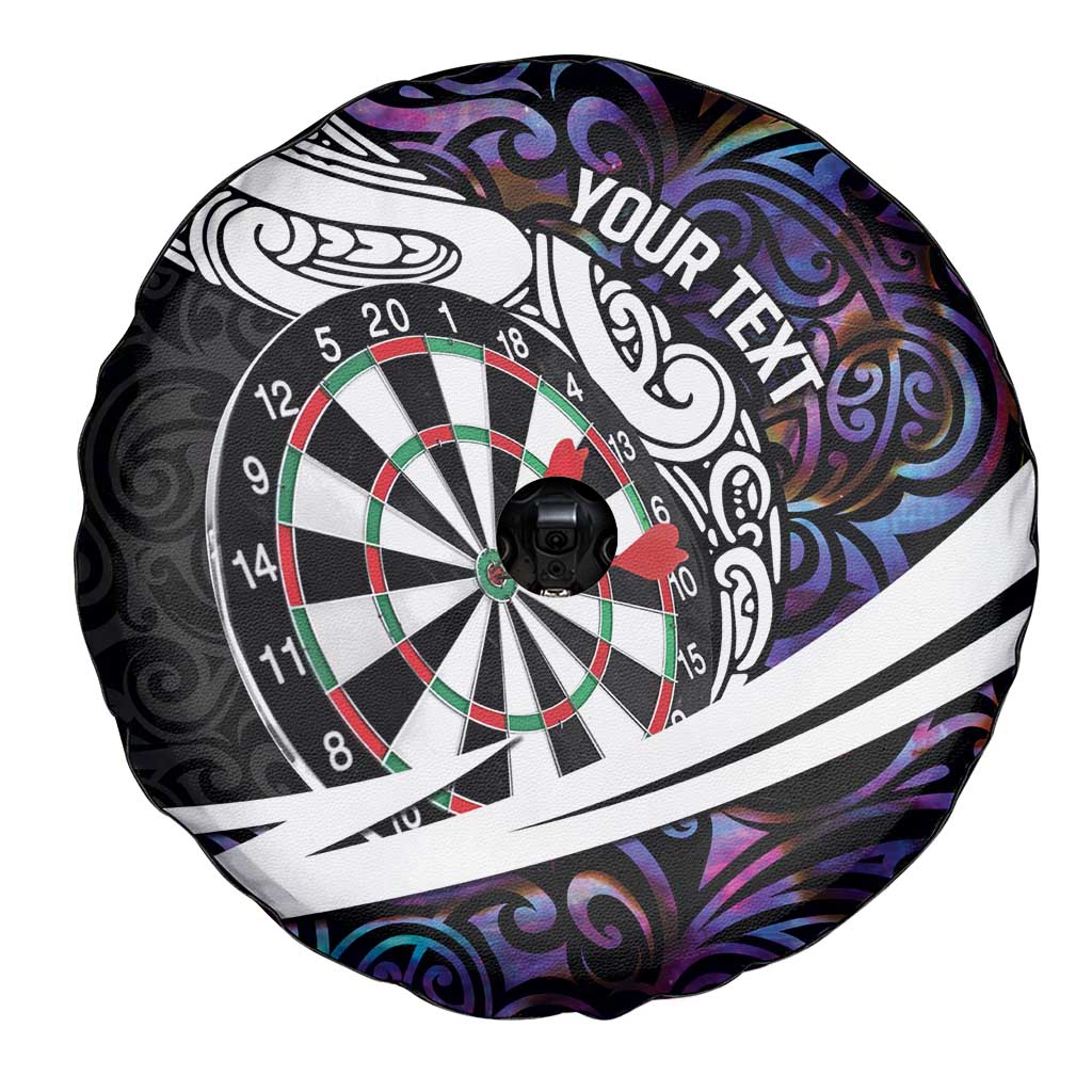 Personalized NZ Darts Spare Tire Cover Paua Shell Maori Koru Whakairo - Purple - Aussie Hoodie