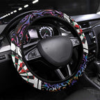 NZ Darts Steering Wheel Cover Paua Shell Maori Koru Whakairo - Purple - Aussie Hoodie