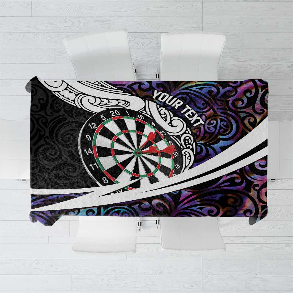 Personalized NZ Darts Tablecloth Paua Shell Maori Koru Whakairo - Purple - Aussie Hoodie