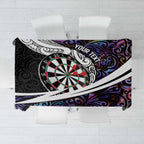 Personalized NZ Darts Tablecloth Paua Shell Maori Koru Whakairo - Purple - Aussie Hoodie