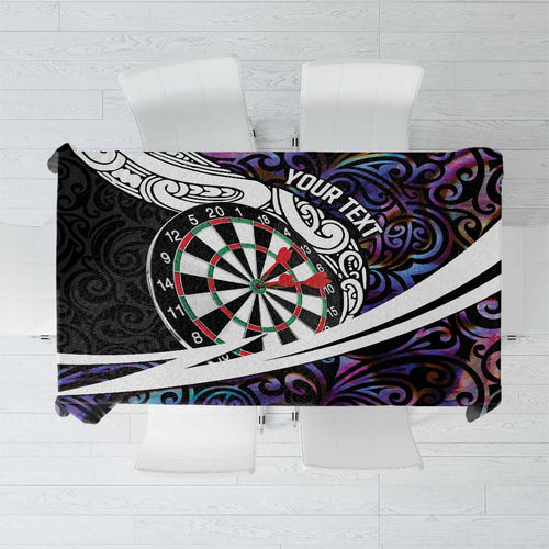 Personalized NZ Darts Tablecloth Paua Shell Maori Koru Whakairo - Purple - Aussie Hoodie