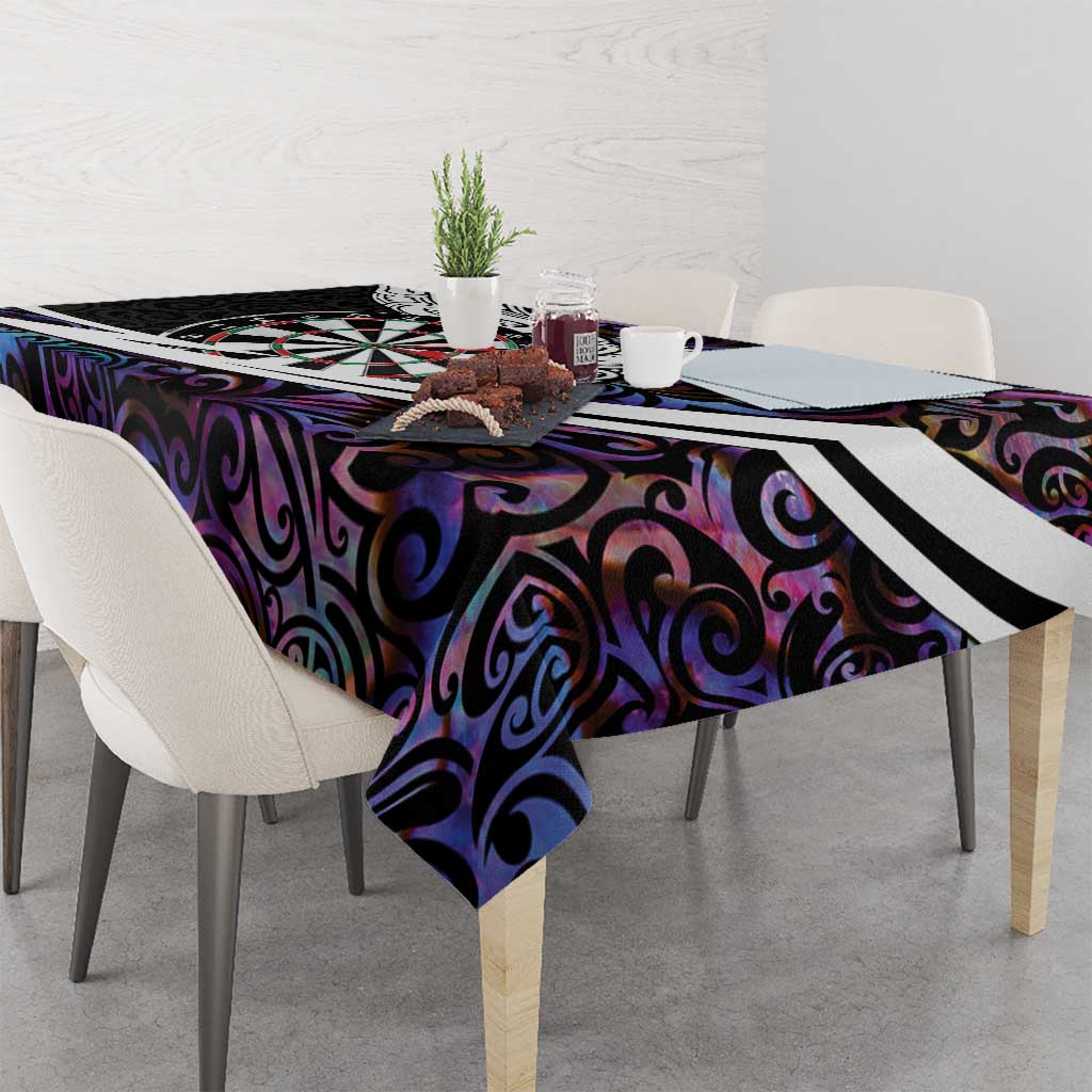Personalized NZ Darts Tablecloth Paua Shell Maori Koru Whakairo - Purple - Aussie Hoodie