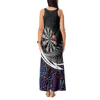 Personalized NZ Darts Tank Maxi Dress Paua Shell Maori Koru Whakairo - Purple - Aussie Hoodie