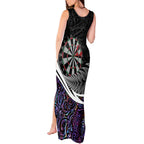 Personalized NZ Darts Tank Maxi Dress Paua Shell Maori Koru Whakairo - Purple - Aussie Hoodie