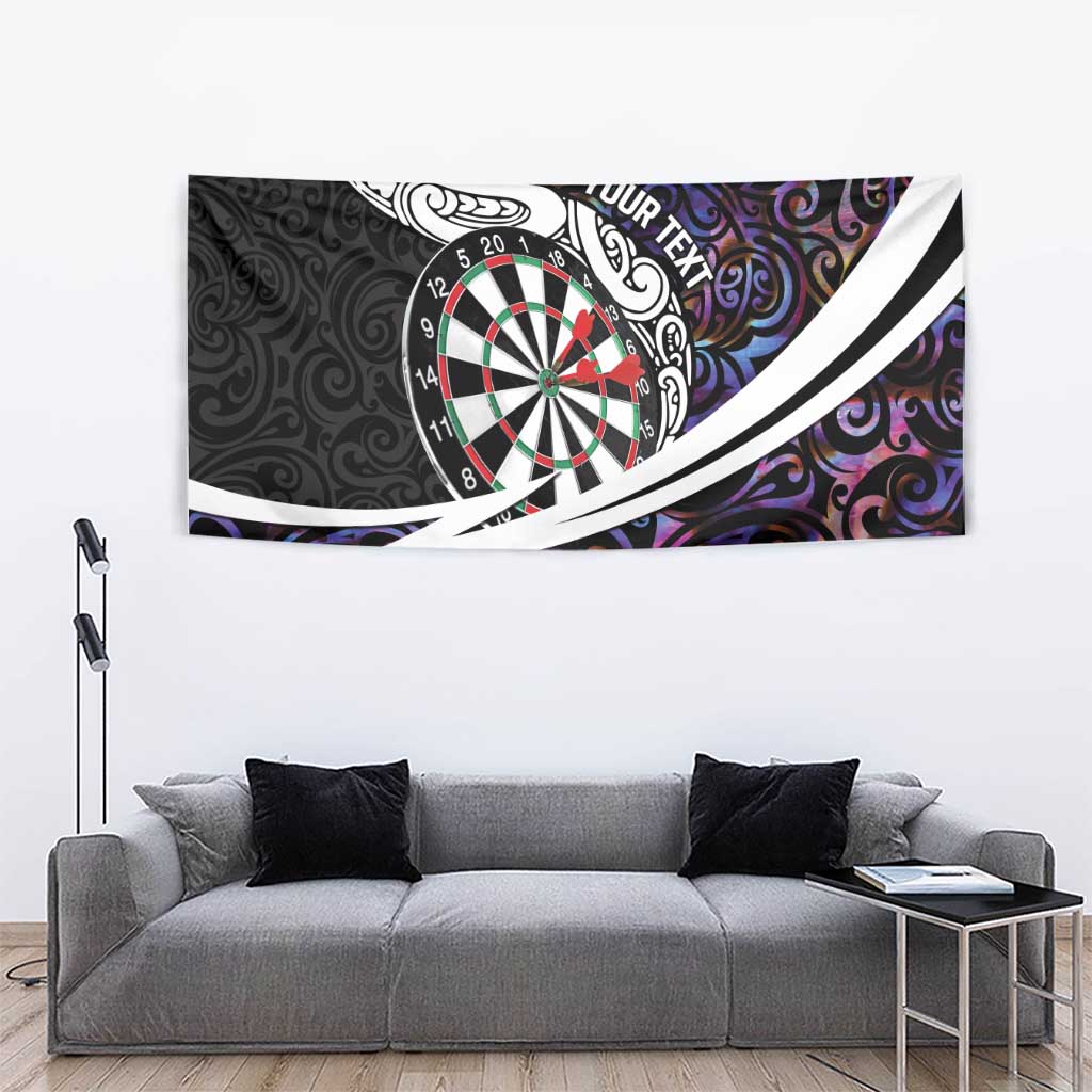 Personalized NZ Darts Tapestry Paua Shell Maori Koru Whakairo - Purple - Aussie Hoodie