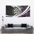 Personalized NZ Darts Tapestry Paua Shell Maori Koru Whakairo - Purple - Aussie Hoodie
