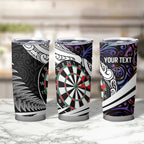 Personalized NZ Darts Tumbler Cup Paua Shell Maori Koru Whakairo - Purple - Aussie Hoodie