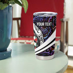 Personalized NZ Darts Tumbler Cup Paua Shell Maori Koru Whakairo - Purple - Aussie Hoodie