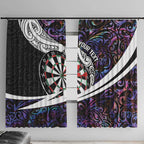 Personalized NZ Darts Window Curtain Paua Shell Maori Koru Whakairo - Purple - Aussie Hoodie