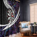 Personalized NZ Darts Window Curtain Paua Shell Maori Koru Whakairo - Purple - Aussie Hoodie