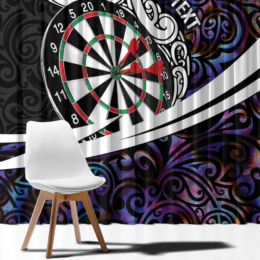 Personalized NZ Darts Window Curtain Paua Shell Maori Koru Whakairo - Purple - Aussie Hoodie