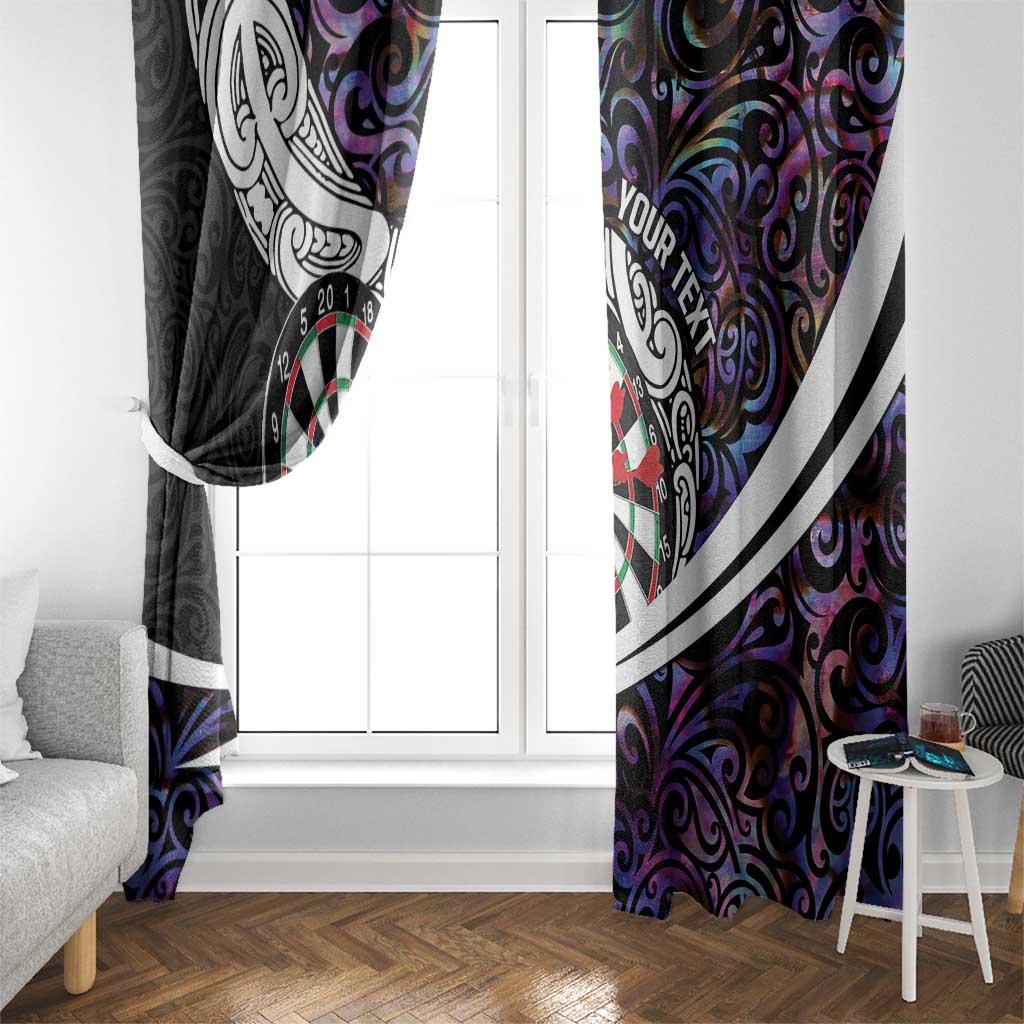 Personalized NZ Darts Window Curtain Paua Shell Maori Koru Whakairo - Purple - Aussie Hoodie