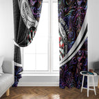 Personalized NZ Darts Window Curtain Paua Shell Maori Koru Whakairo - Purple - Aussie Hoodie