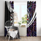 Personalized NZ Darts Window Curtain Paua Shell Maori Koru Whakairo - Purple - Aussie Hoodie