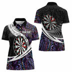 Personalized NZ Darts Women Polo Shirt Paua Shell Maori Koru Whakairo - Purple - Aussie Hoodie
