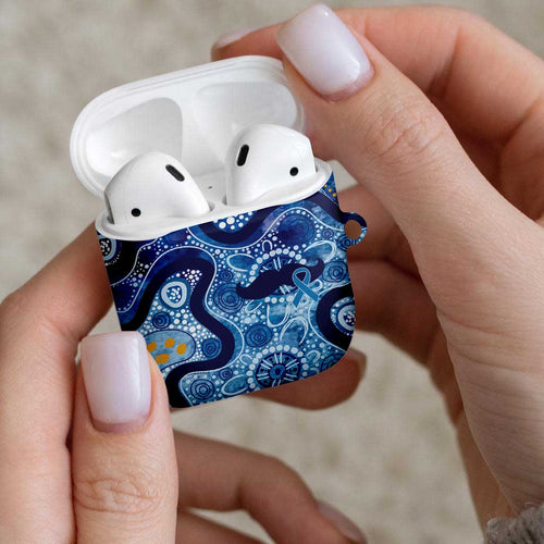 Australia Indigenous Blue Ribbon AirPods Case Mo Bros Mustache - Aussie Hoodie