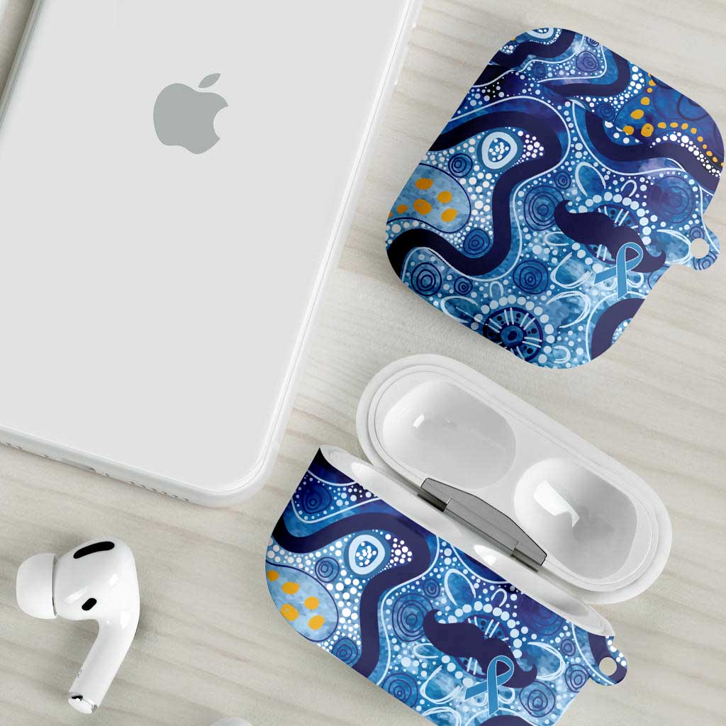 Australia Indigenous Blue Ribbon AirPods Case Mo Bros Mustache - Aussie Hoodie