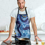 Australia Indigenous Blue Ribbon Apron Mo Bros Mustache - Aussie Hoodie