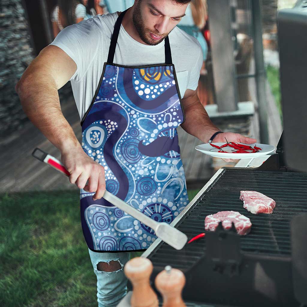 Australia Indigenous Blue Ribbon Apron Mo Bros Mustache - Aussie Hoodie