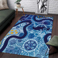 Australia Indigenous Blue Ribbon Area Rug Mo Bros Mustache - Aussie Hoodie